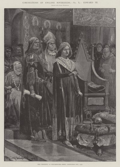 Couronnements des souverains anglais, Édouard III - Richard Caton Woodville junior